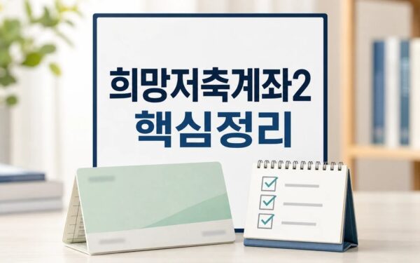 희망저축계좌2 2026 적용일과 확인 방법 총정리 최신 기준
