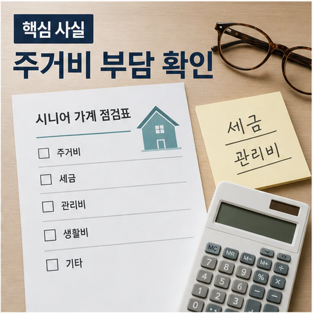 시니어 가계 주거비 세금 관리비 부담 확인 체크리스트 이미지