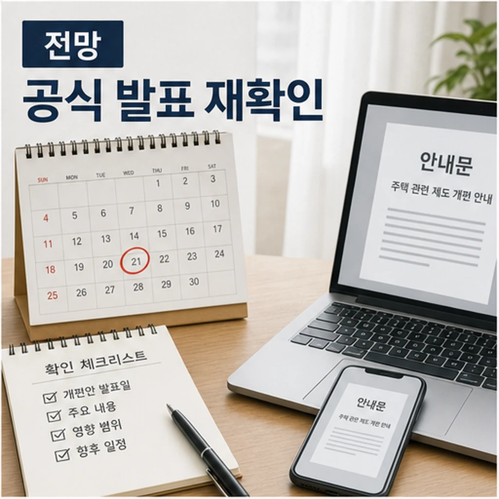 주거 관련 공식 발표와 향후 일정 재확인 이미지