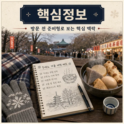 겨울 도쿄 우에노 공원 오뎅 지역 사케 축제 방문 준비 본문 이미지 1