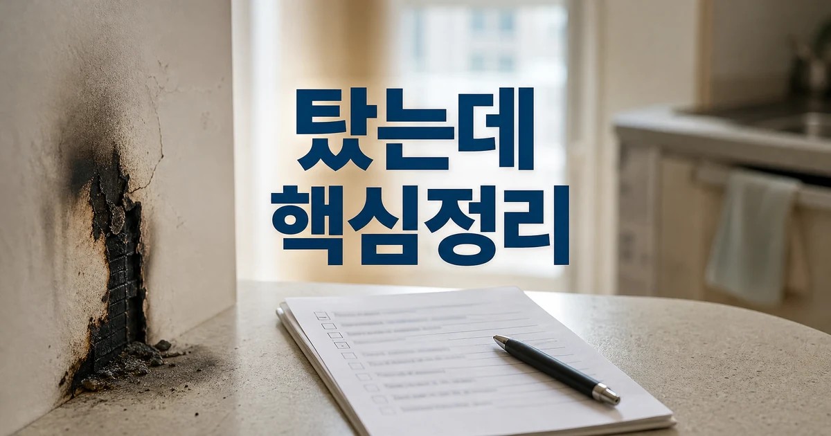 옆집 화재 피해와 보상금 0원 가능성을 체크하는 화재보험 점검 썸네일
