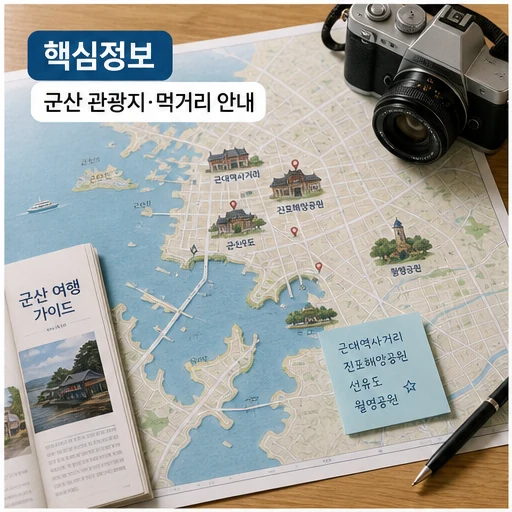 군산시, 내달부터 ‘관광지·먹거리’ 정보 제공 방문 전 준비 가이드 핵심정보 인라인 이미지