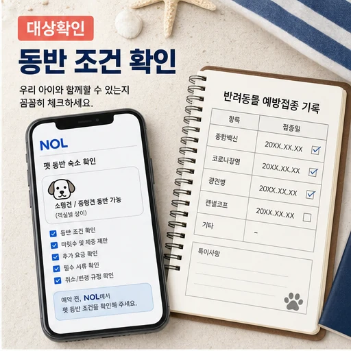 놀유니버스 NOL 태안 펫 동반 여행 대상확인 본문 이미지