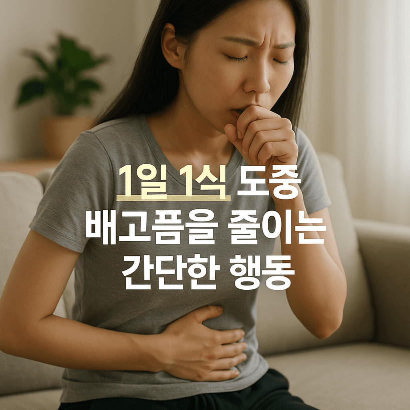 1일 1식 배고픔 줄이는 간단한 행동 5가지 추천!