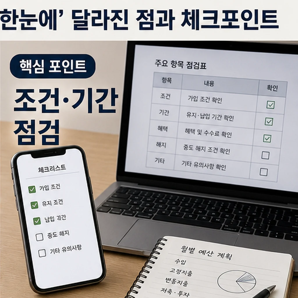 재테크 조건과 기간 점검을 위한 체크리스트 이미지