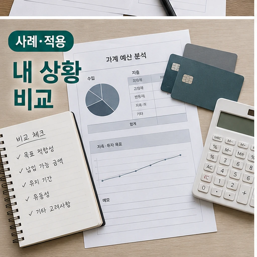 내 상황에 맞는 재테크 전략 비교 예산표 이미지