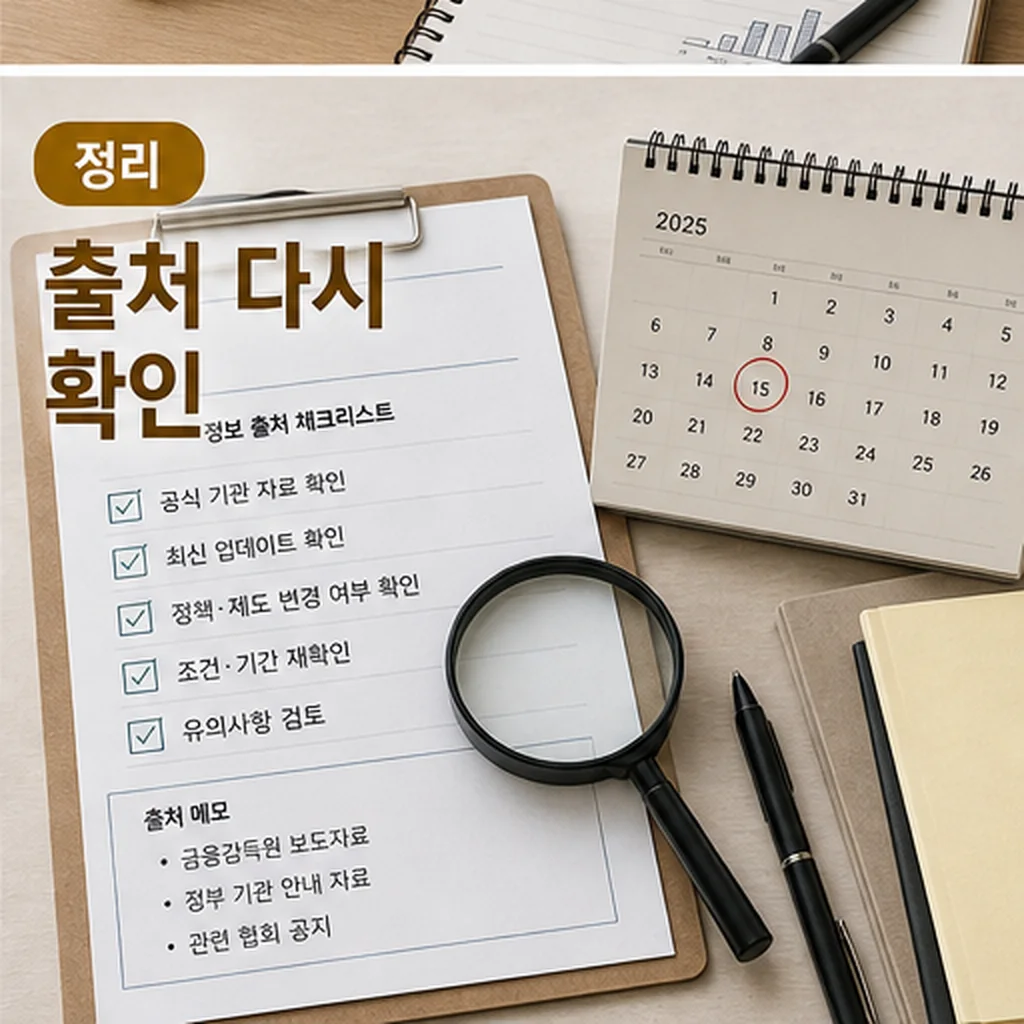 재테크 전략 출처 재확인을 위한 최종 체크리스트 이미지