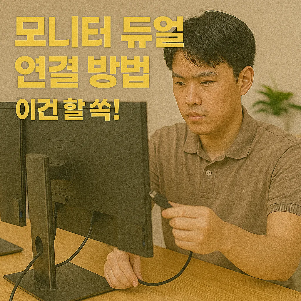 모니터 듀얼 연결 방법
