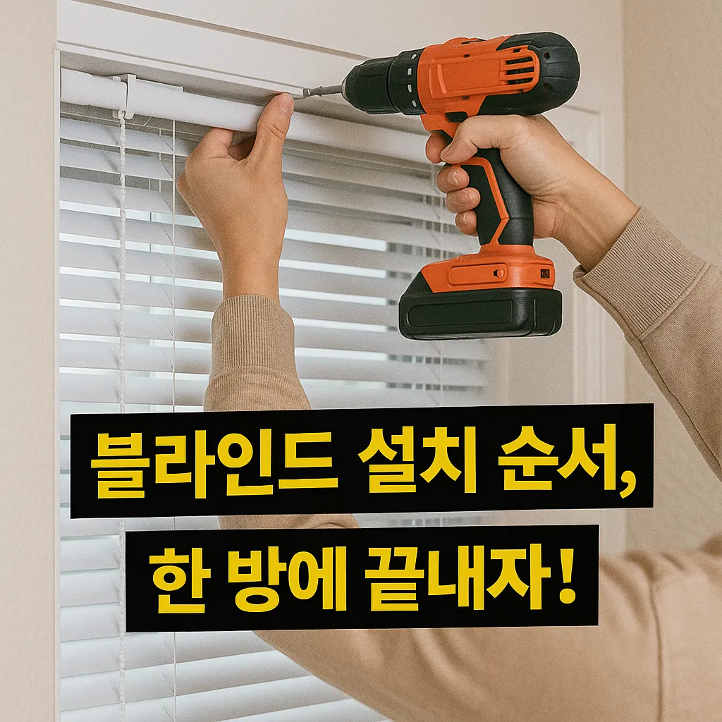 블라인드 설치 순서 꿀팁 가이드, 숫자 데이터까지 완벽 정리!