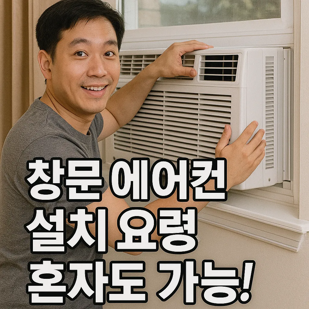 창문 에어컨 설치 요령