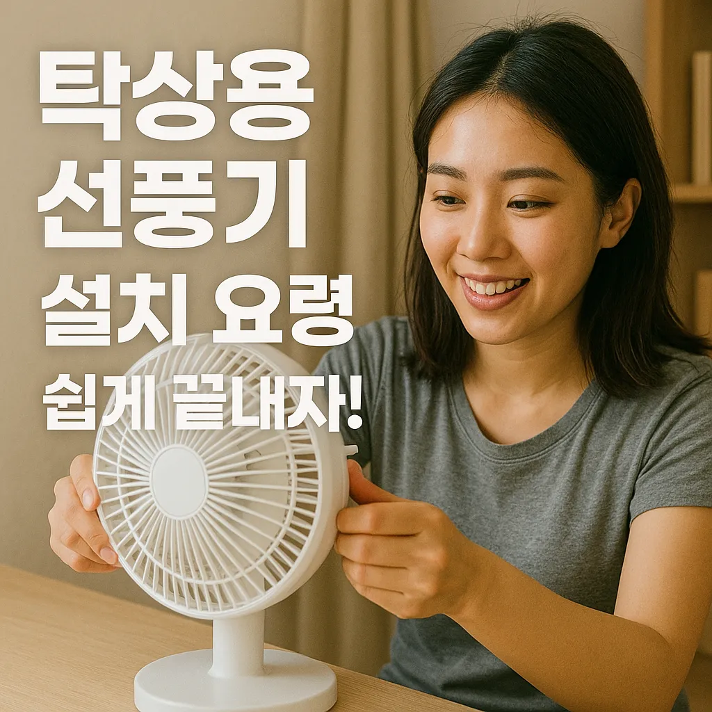 탁상용 선풍기 설치부터 안전 사용법까지 완전 가이드