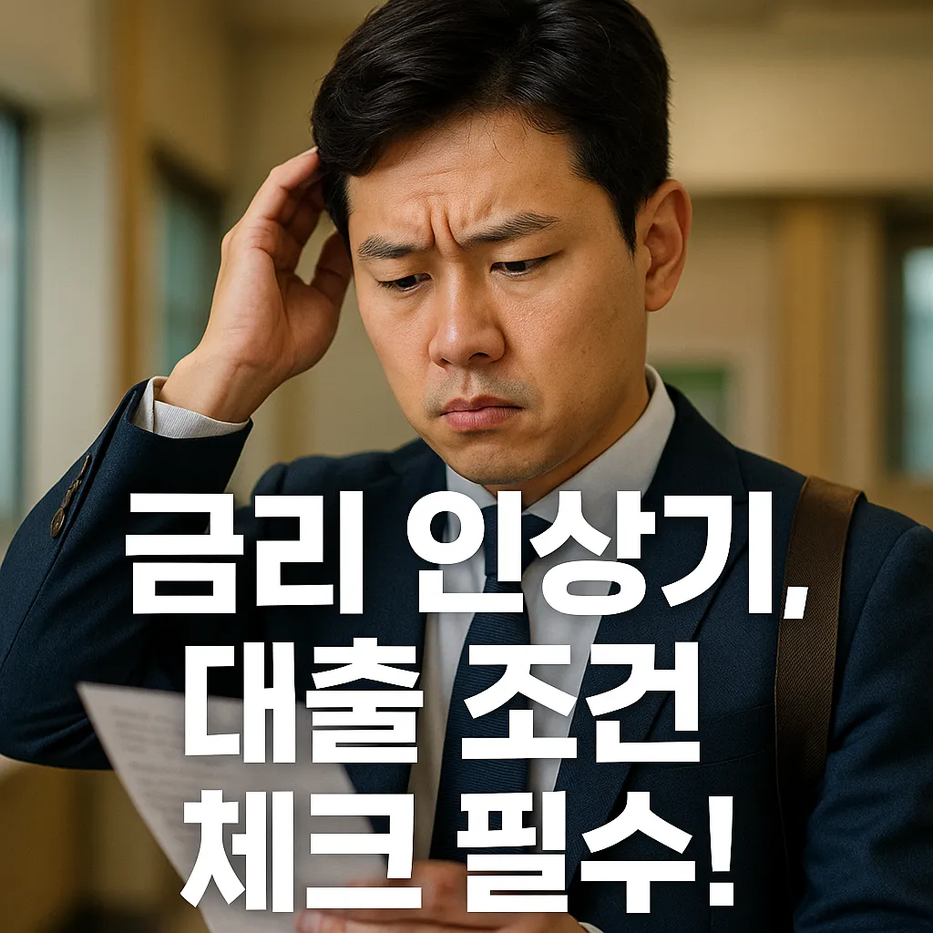 금리 인상기 대출 조건과 주의점 완전 정리 꿀팁