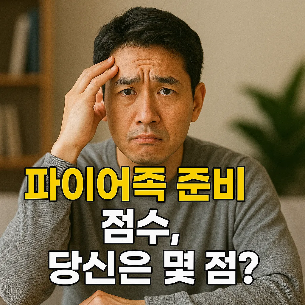 파이어족 준비, 당신은 몇 점인가요.webp