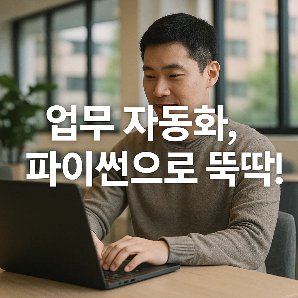 파이썬 업무 자동화로 시작하는 편리한 업무 혁신