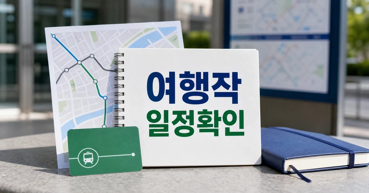 미래의 여행작가 10인 일정과 교통 확인 포인트를 보여주는 썸네일