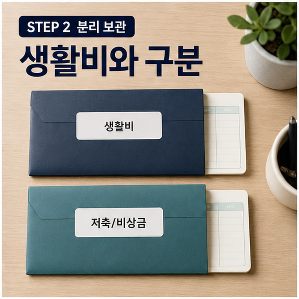 월 25만원 저축 생활비 분리 보관 이미지