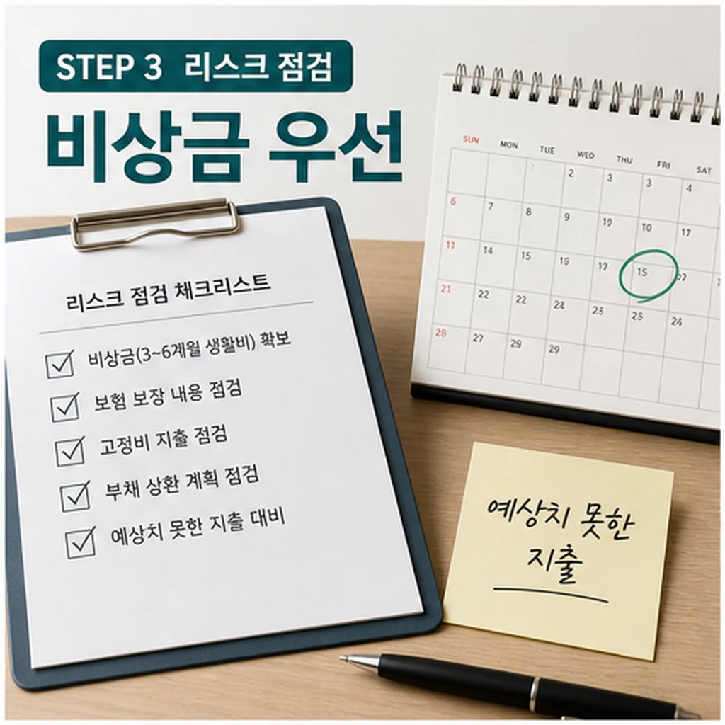 월 25만원 비상금 우선 리스크 점검 이미지