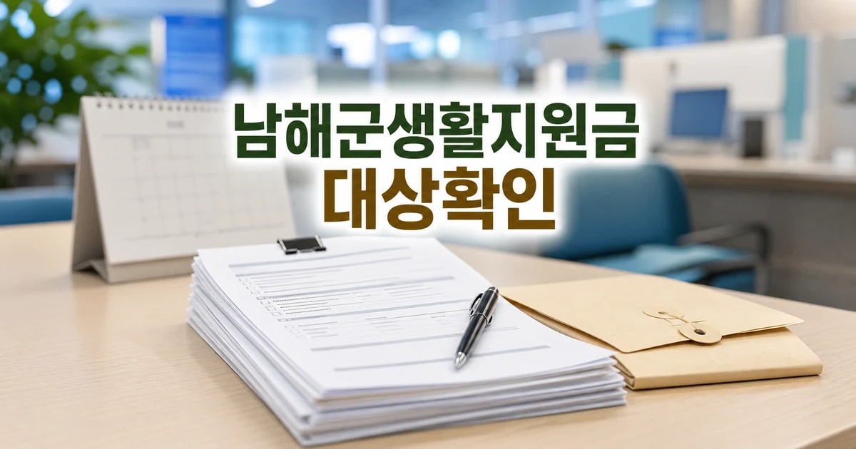 2026년 남해군 생활지원금 경남도 대상·기간·서류 먼저 보기 대표 썸네일