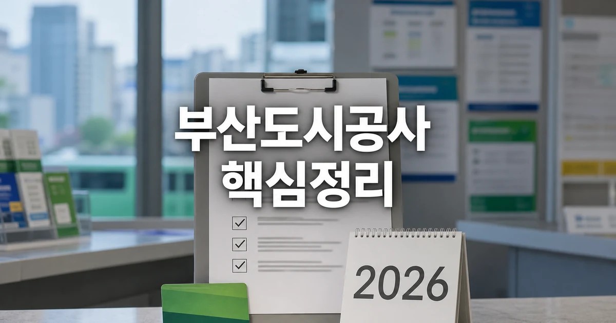 부산도시공사 2026 적용일과 확인 방법 총정리 최신 기준 대표 썸네일