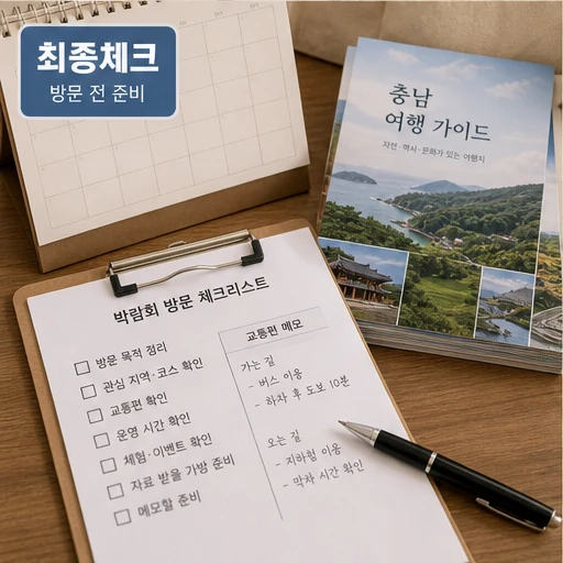충남도, 내나라 여행박람회서 지역 관광자원 홍보 주의사항과 확인 포인트 본문 이미지 3 - 최종체크