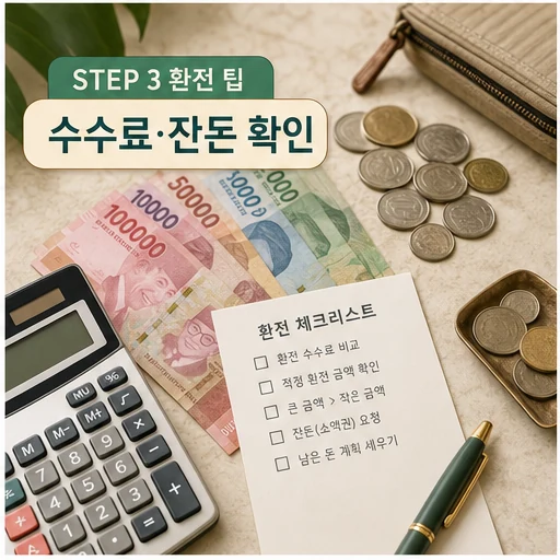 인도네시아 ‘발리’ 허니문 맛집 3 feat. 입국 준비 & 환전 팁 주의사항과 확인 포인트 본문 이미지 3 - 수수료와 잔돈 확인