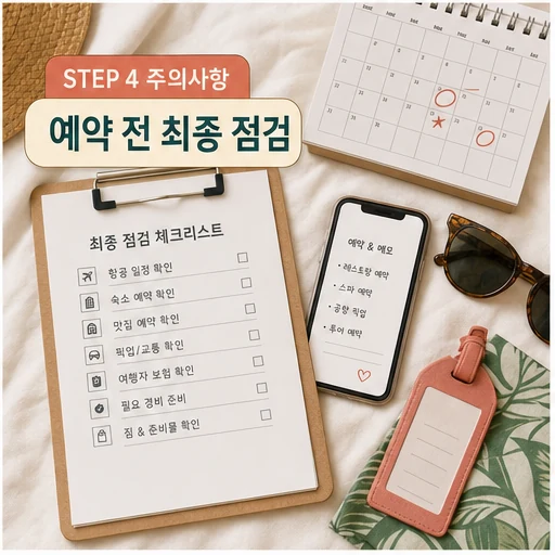 인도네시아 ‘발리’ 허니문 맛집 3 feat. 입국 준비 & 환전 팁 주의사항과 확인 포인트 본문 이미지 4 - 예약 전 최종 점검