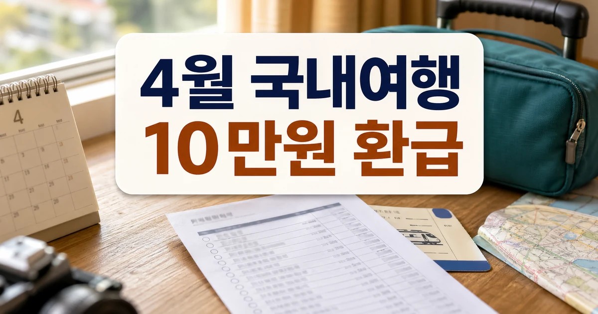 4월 국내여행 10만원 환급 방문 전 준비 대표 썸네일