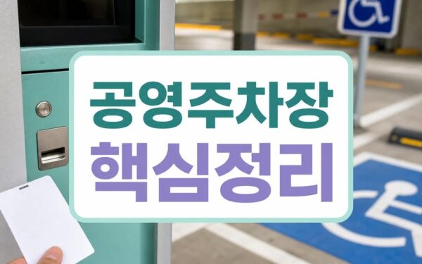 공영주차장 장애인 할인 꼭 챙기세요 조건과 조건과 주의사항, 비용 체크포인트