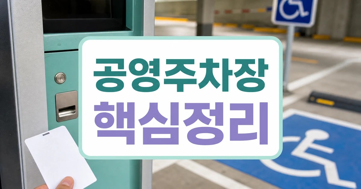 공영주차장 장애인 할인 핵심정리 대표 이미지