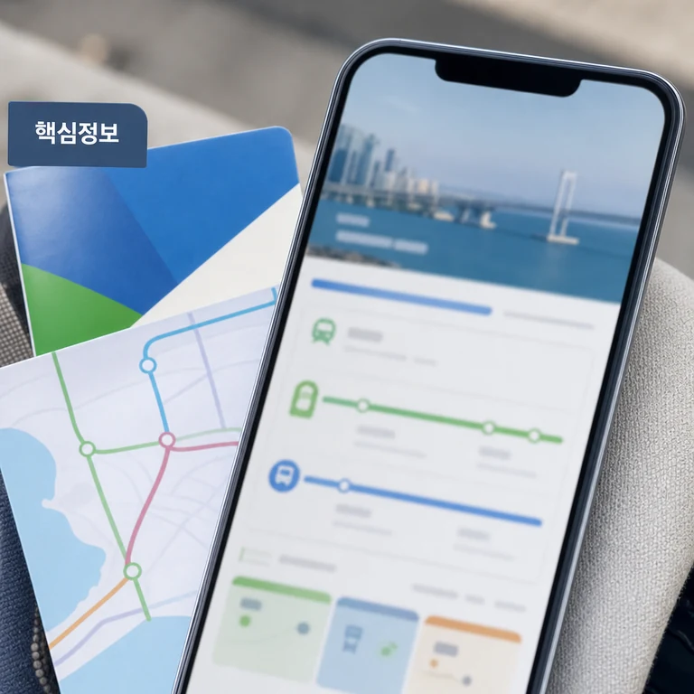 부산관광공사 2026 일정 확인을 준비하는 스마트폰과 교통 안내 이미지
