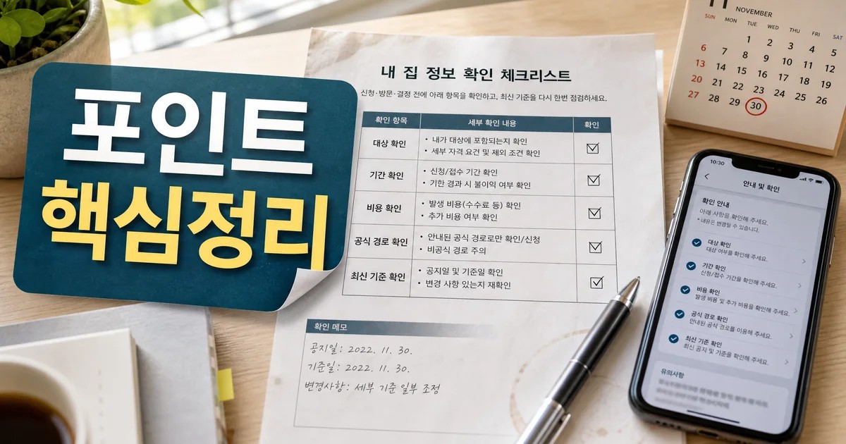 장애인 주거지원서비스와 주택개조비용 체크포인트를 정리한 대표 이미지