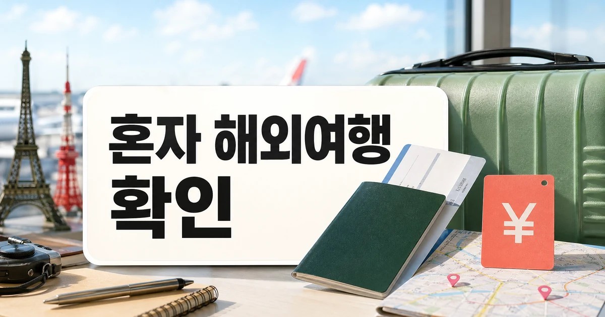 혼자 해외여행 '초특가 대란' 터졌다! 엔저+할인 '꿀조합'에 '혼행 생존팁'까지 올 방문 전 준비 가이드 혼자 해외여행 확인 대표 이미지