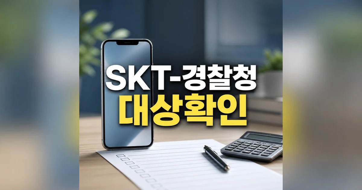SKT-경찰청 2026 조건과 비용 계산 방법 총정리 최신 기준 대표 썸네일