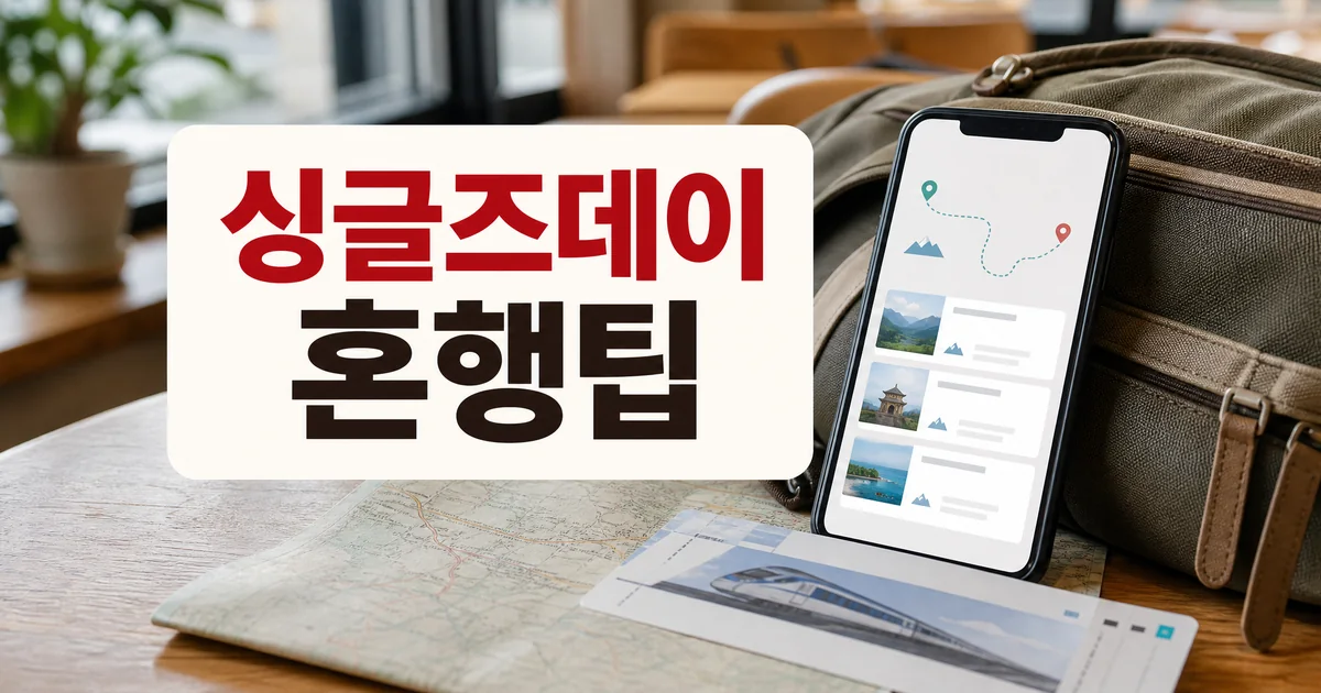 싱글즈 데이 혼행족 국내 여행 팁 대표 이미지