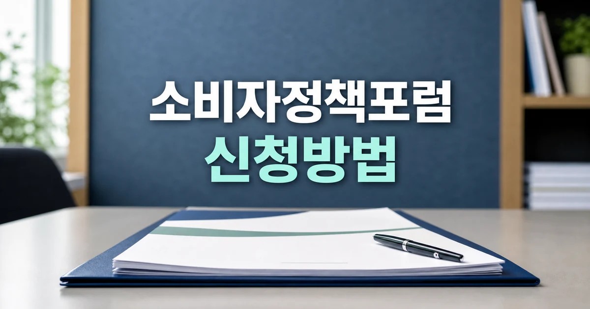 2026 소비자정책포럼 신청·장소·준비물 확인 방법 총정리 대표 썸네일