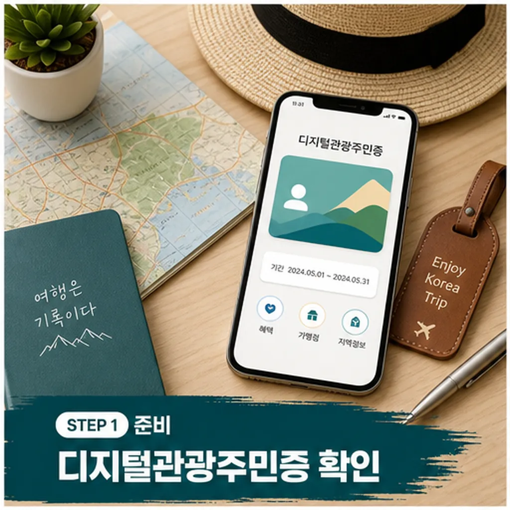 디지털관광주민증 준비와 국내여행자 필수앱 확인 이미지