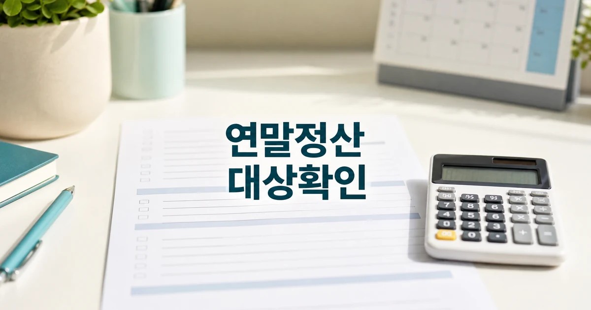 연말정산 대상 확인을 위한 계산기와 체크리스트 대표 이미지