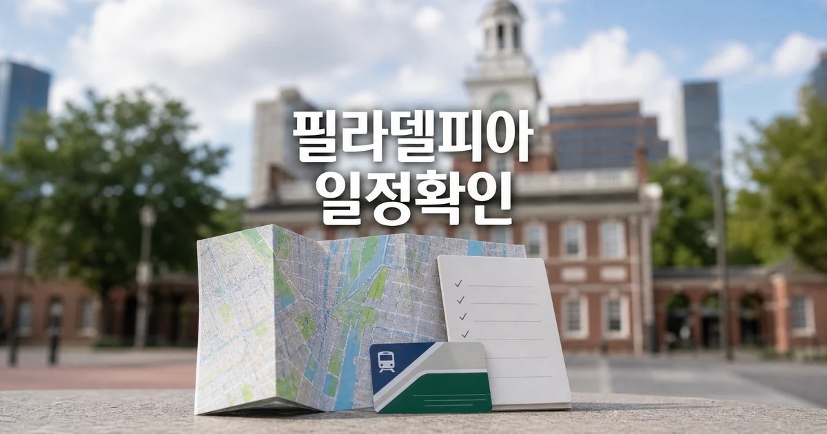 필라델피아 역사 여행 일정과 경비 확인을 보여주는 대표 썸네일 이미지