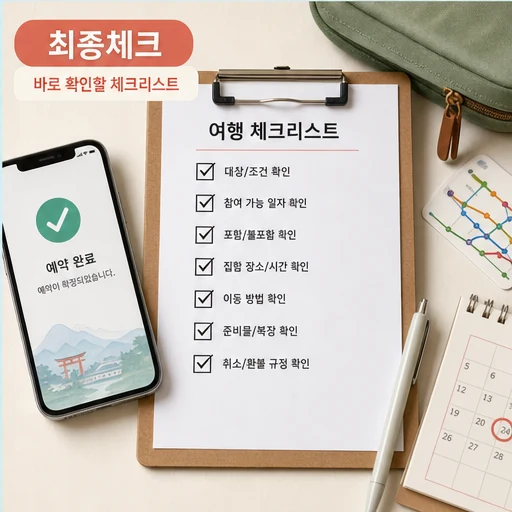 KKday, 일본 지역 특화 프로모션 선보여…‘로컬 체험’ 중심 여행 강화 주의사항과 확인 포인트 본문 이미지 4 - 최종체크