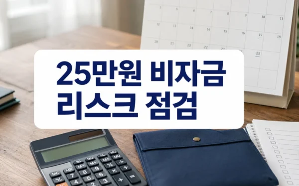 월 25만원으로 ‘비자금’ 만들기, 가능합니다 리스크와 점검 기준