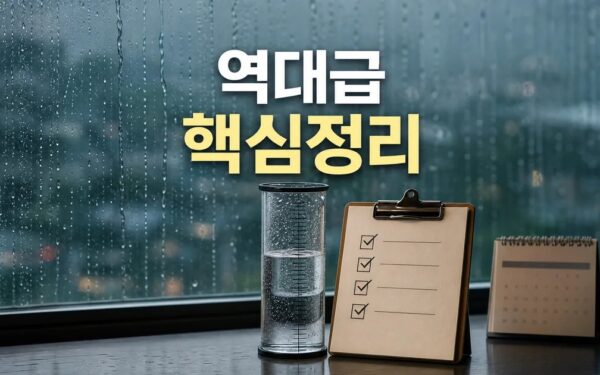 역대급 장마 온다 예보에 2026 지표 읽는 방법과 기준 총정리