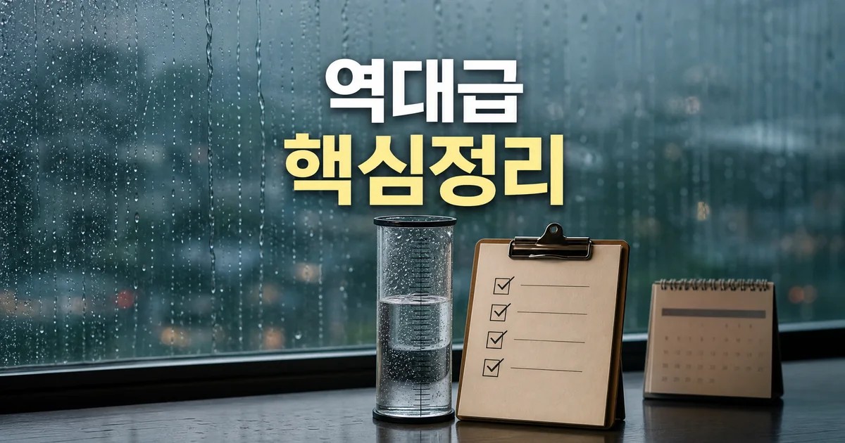 역대급 장마 온다 예보에 2026 지표 읽는 방법과 기준 총정리 대표 썸네일