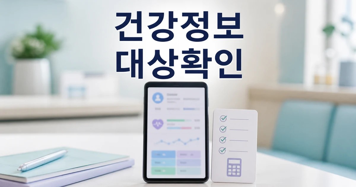건강정보 한눈에 본다 2026 조건과 비용 계산 방법 총정리 대표 썸네일