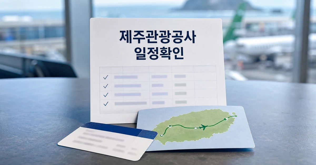 제주관광공사 구미주권 시장 공략 일정과 교통 확인을 보여주는 여행 준비 썸네일