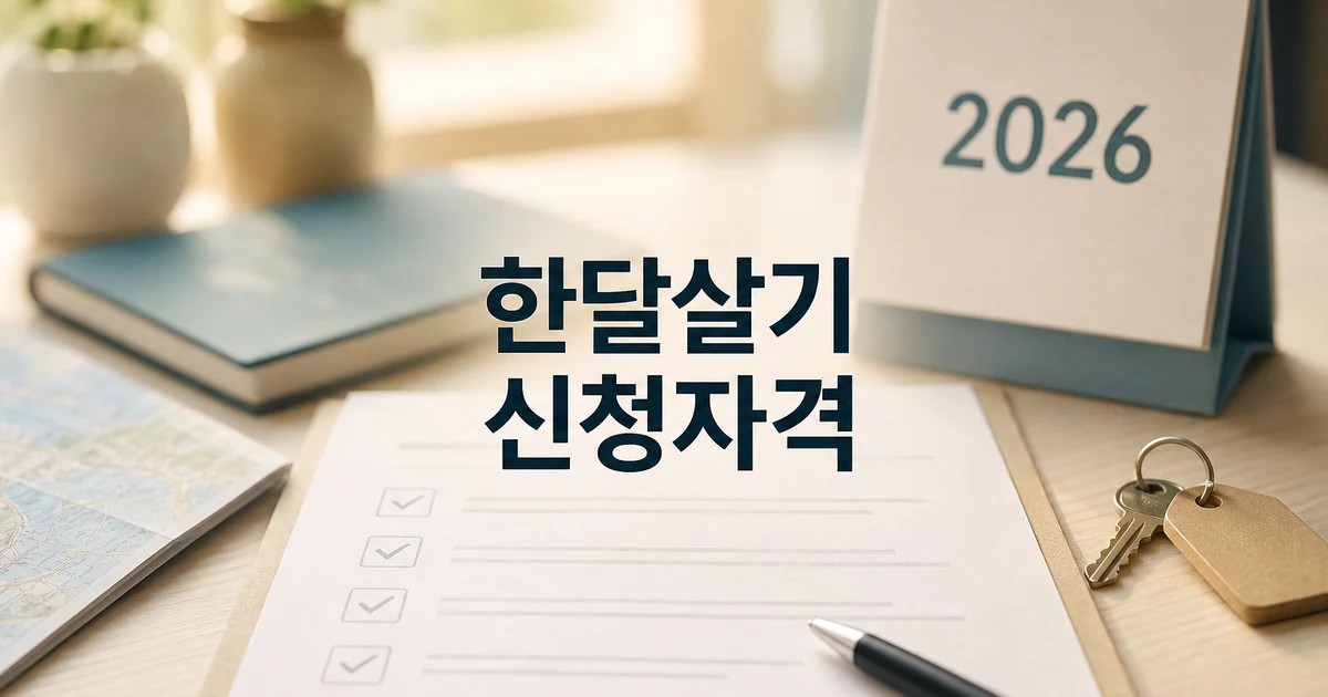 한달살기 지원사업 신청자격을 확인하는 달력과 여행 지도 썸네일