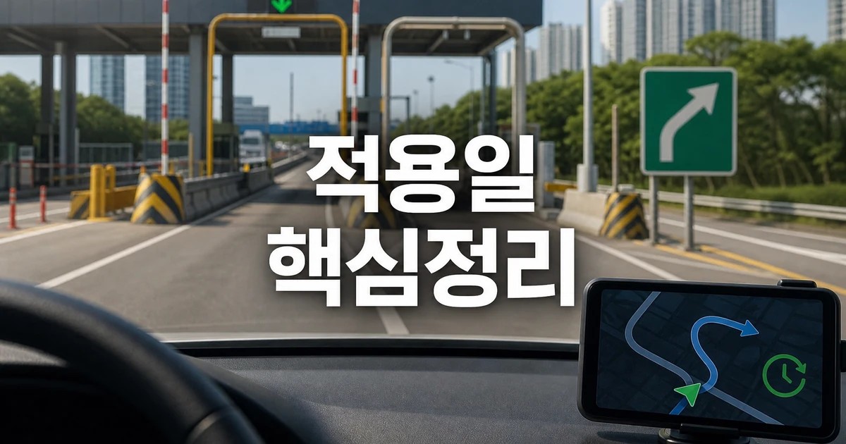 고속도로 15분 내 재진입 기준과 적용일을 보여주는 안내 썸네일