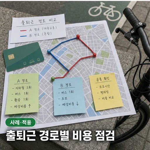 대중교통 요금 인상 후 출퇴근 경로별 비용을 점검하는 본문 이미지