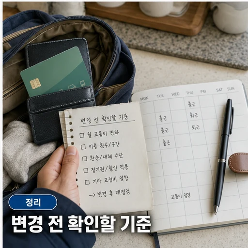 대중교통 요금 변경 전 확인 기준과 교통카드 체크리스트 본문 이미지