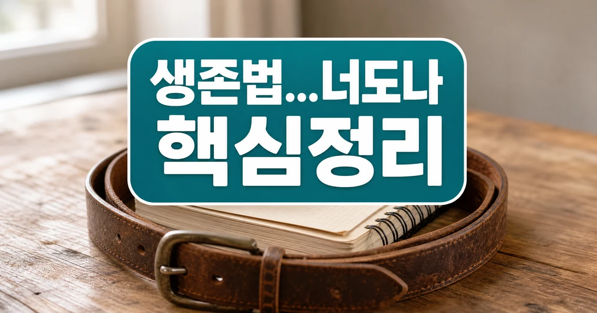 자린고비 생존법 생활비 절약 리스크 점검 대표 이미지