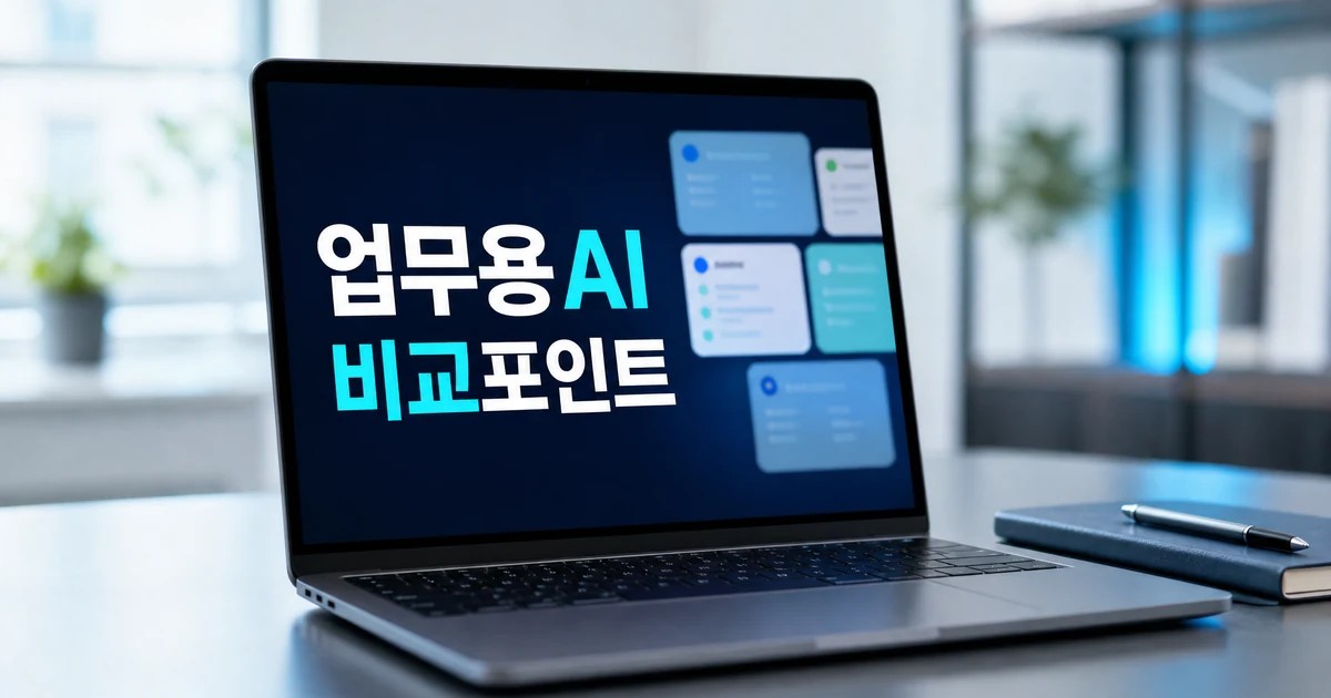 업무용 AI 도구 추천과 비교포인트를 보여주는 대표 이미지